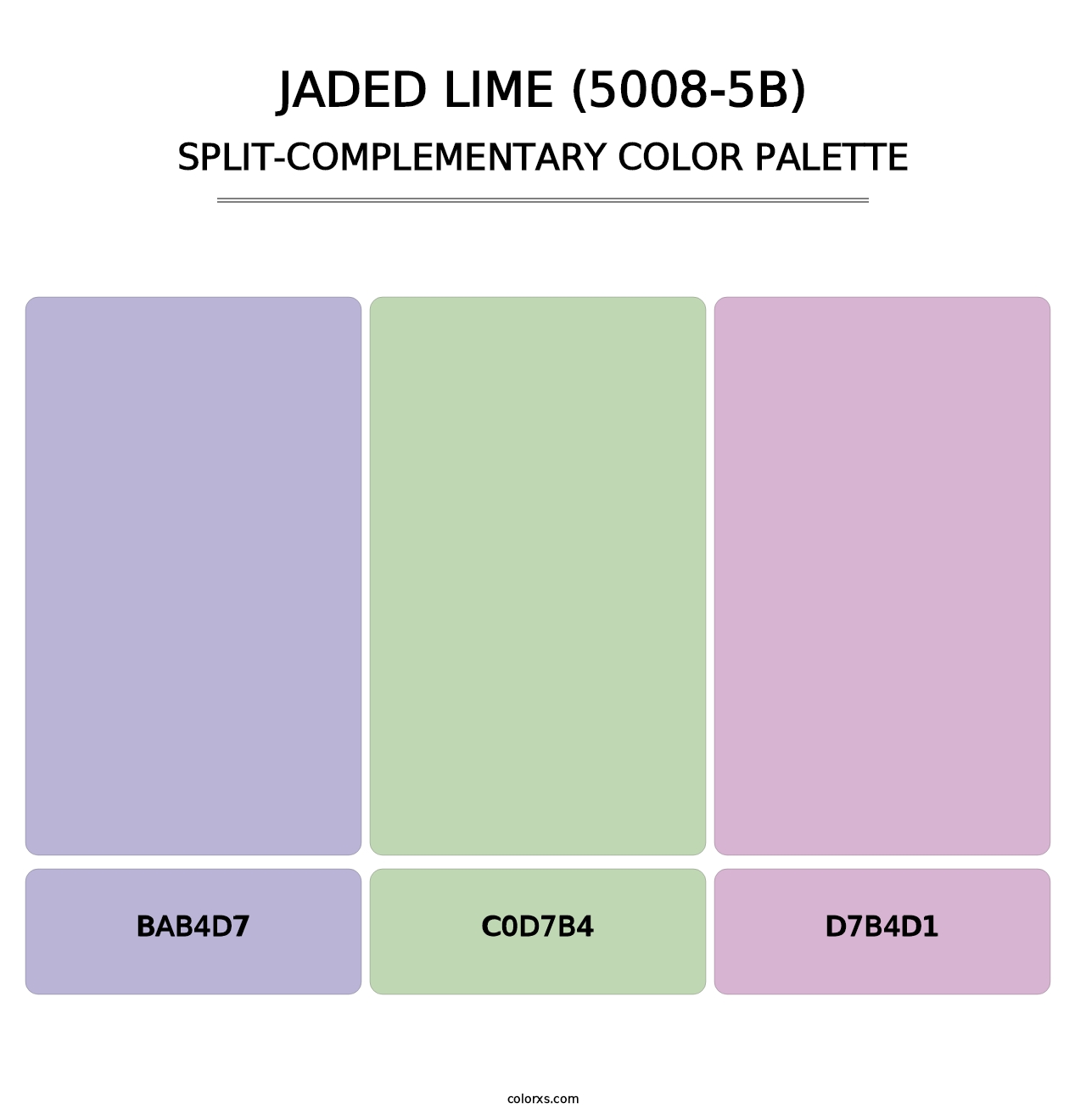 Jaded Lime (5008-5B) - Split-Complementary Color Palette