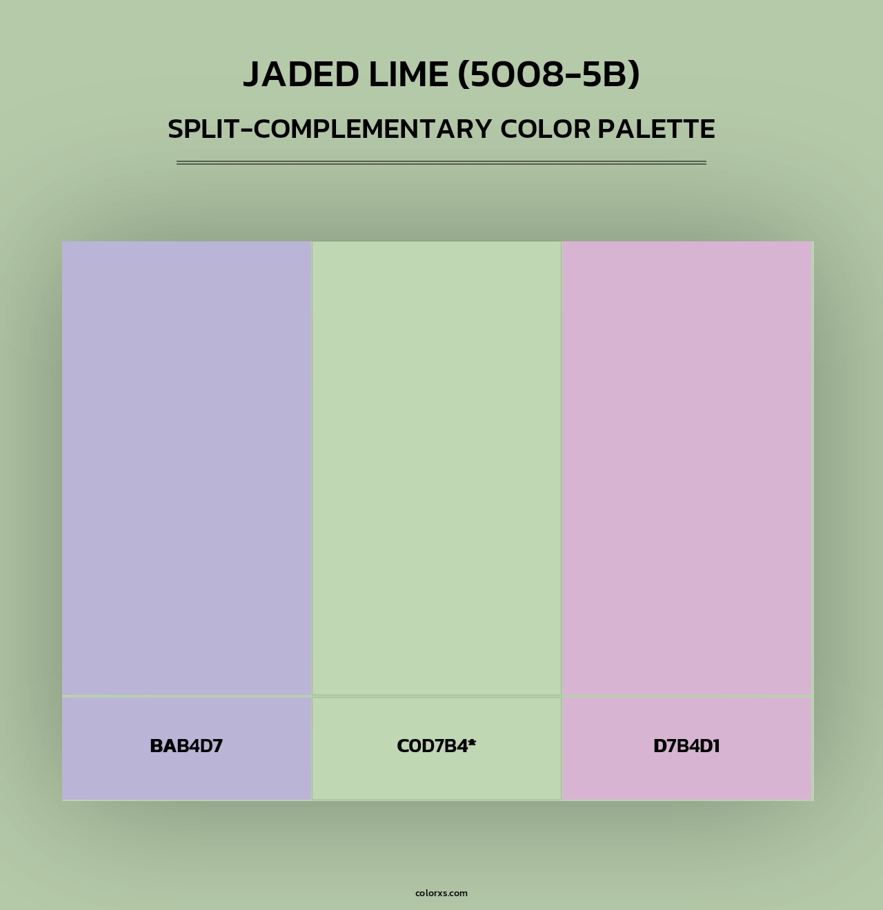 Jaded Lime (5008-5B) - Split-Complementary Color Palette