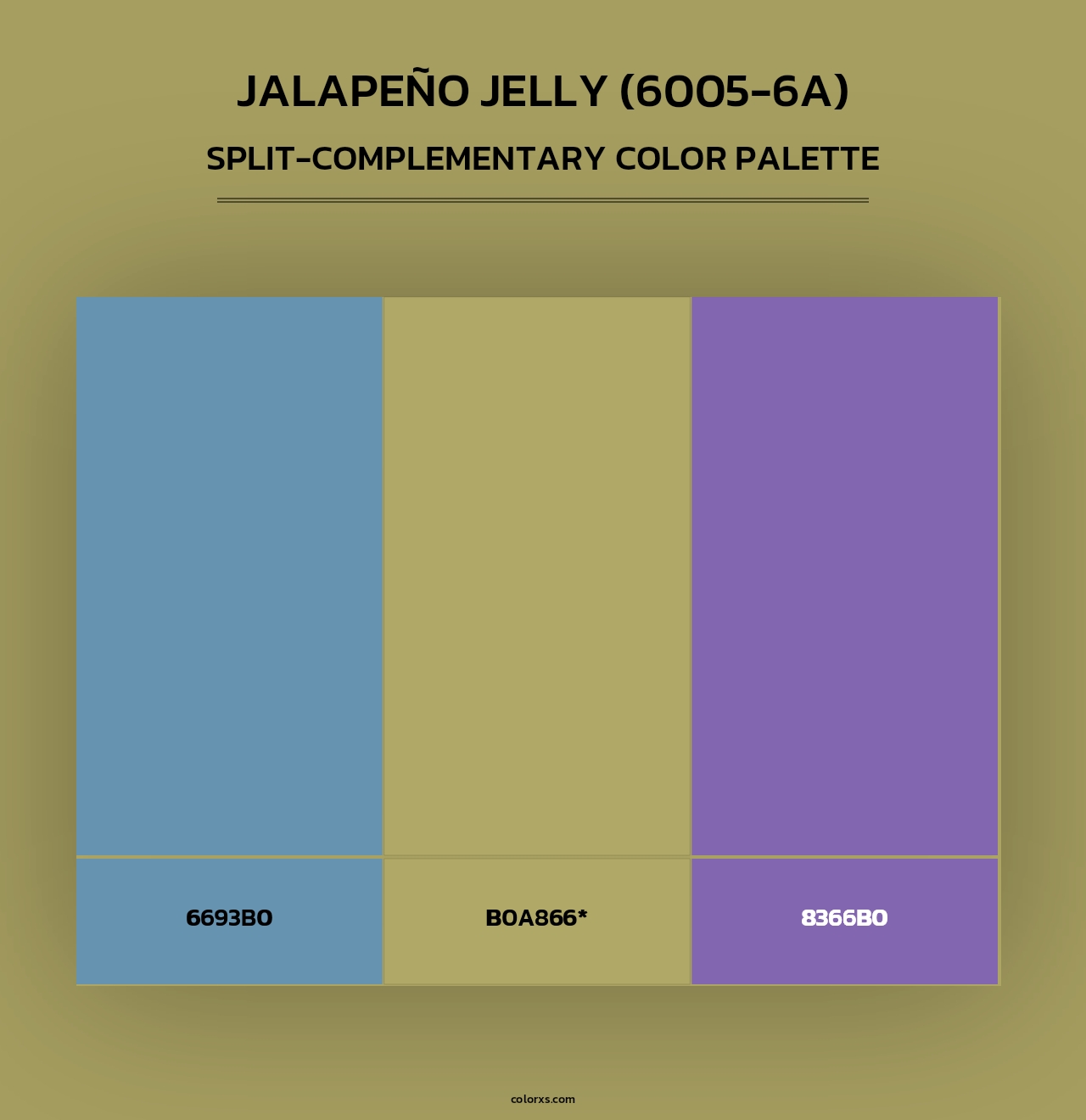 Jalapeño Jelly (6005-6A) - Split-Complementary Color Palette