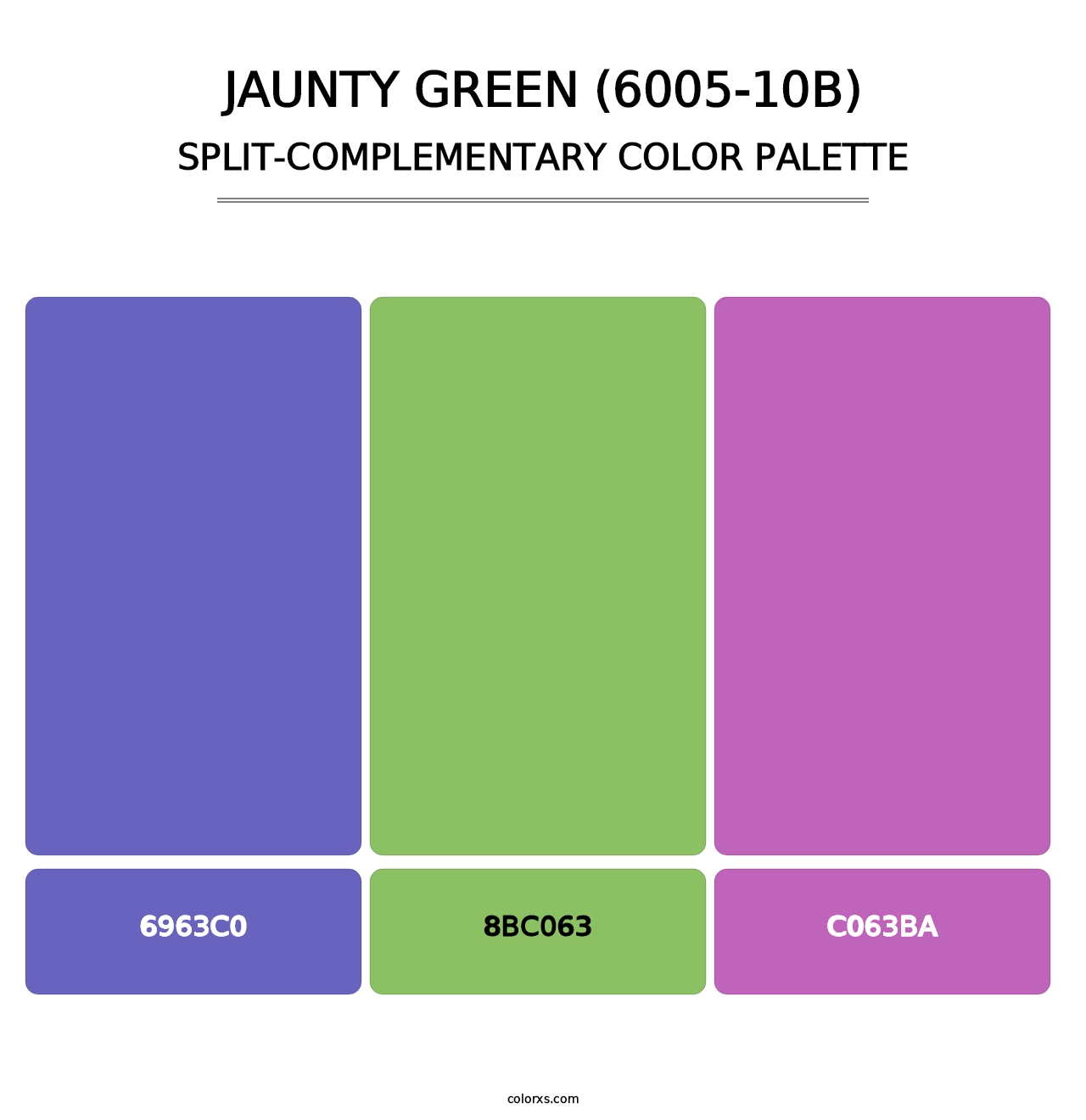 Jaunty Green (6005-10B) - Split-Complementary Color Palette