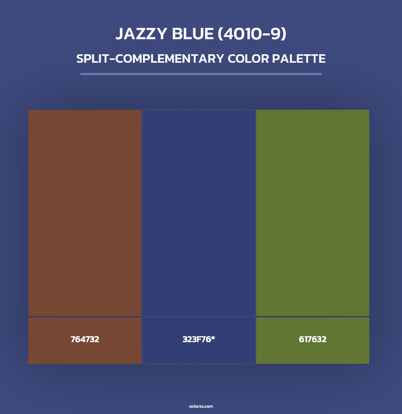 Jazzy Blue (4010-9) - Split-Complementary Color Palette