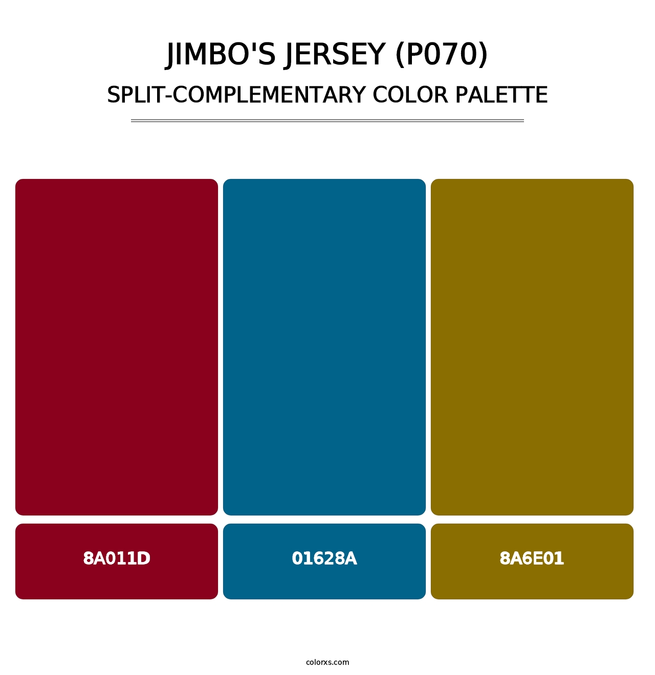 Jimbo's Jersey (P070) - Split-Complementary Color Palette
