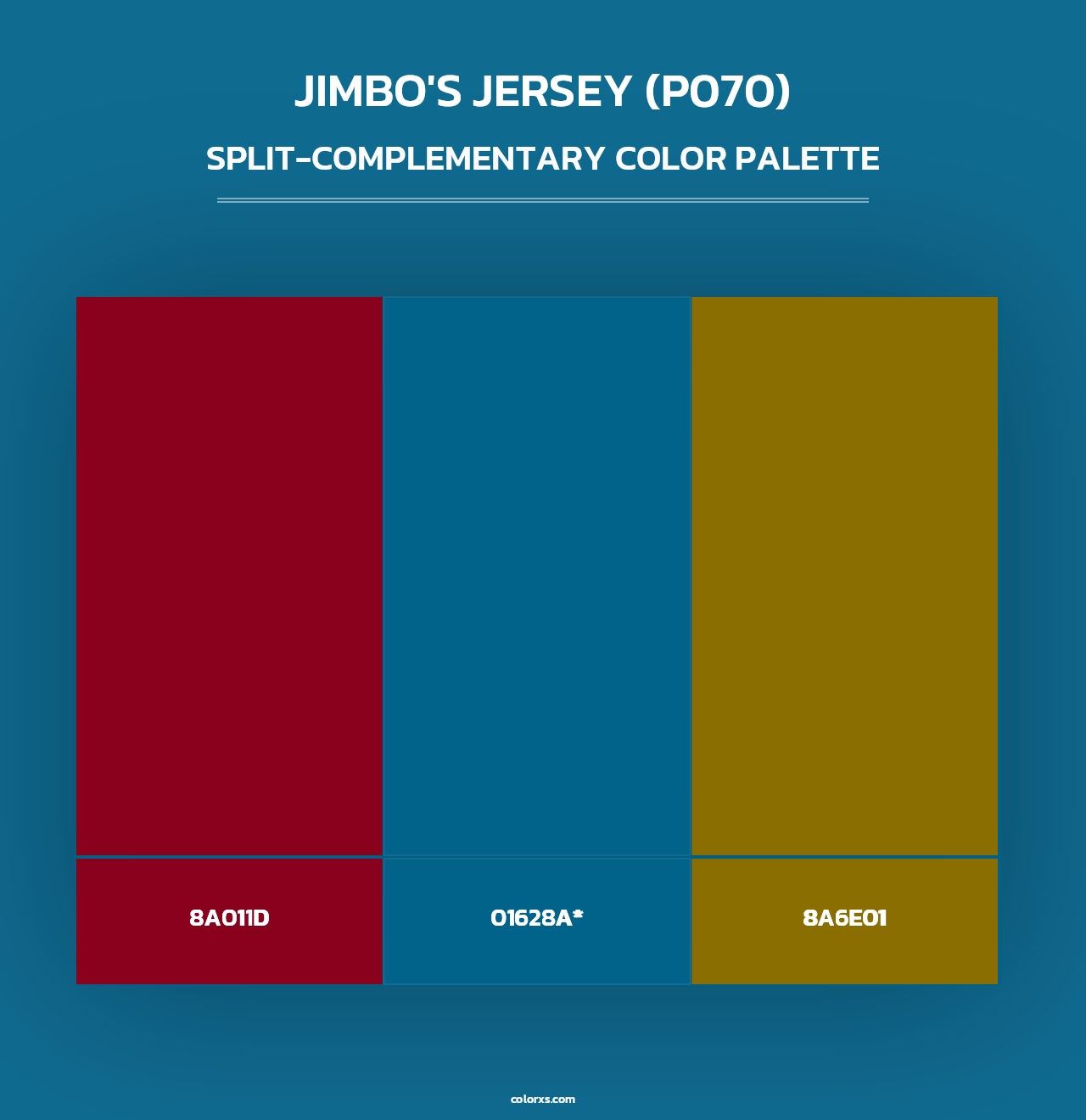 Jimbo's Jersey (P070) - Split-Complementary Color Palette