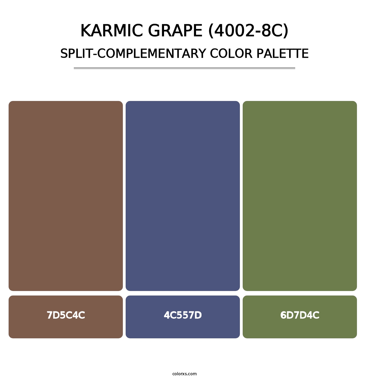 Karmic Grape (4002-8C) - Split-Complementary Color Palette