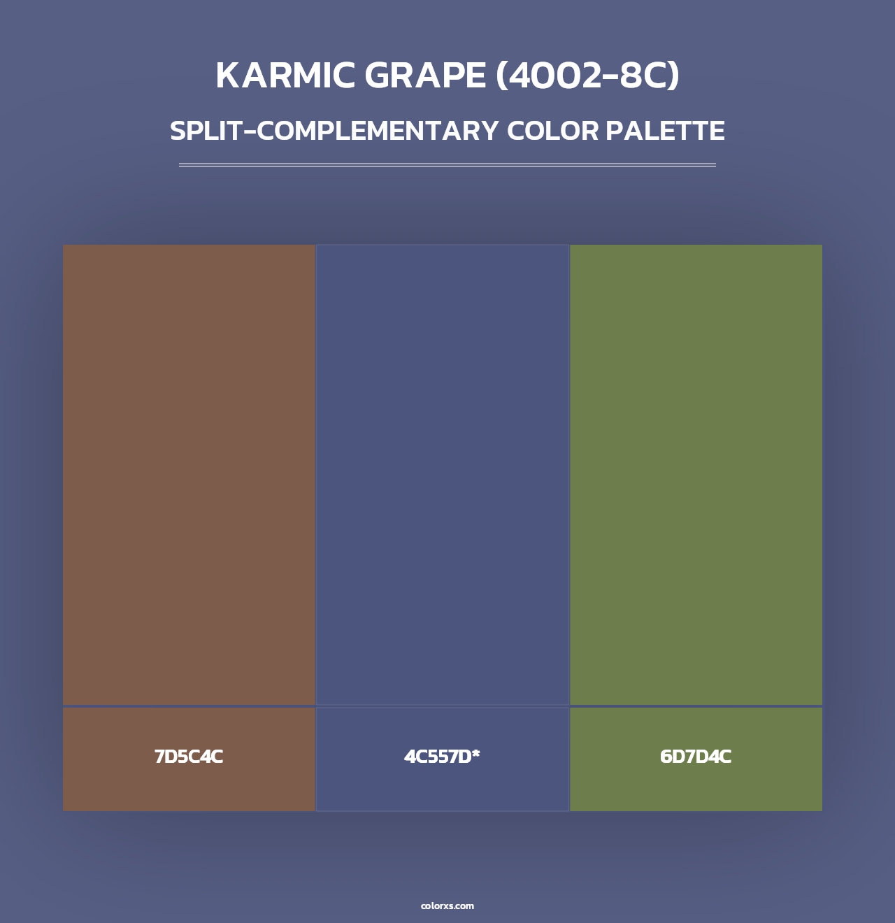 Karmic Grape (4002-8C) - Split-Complementary Color Palette