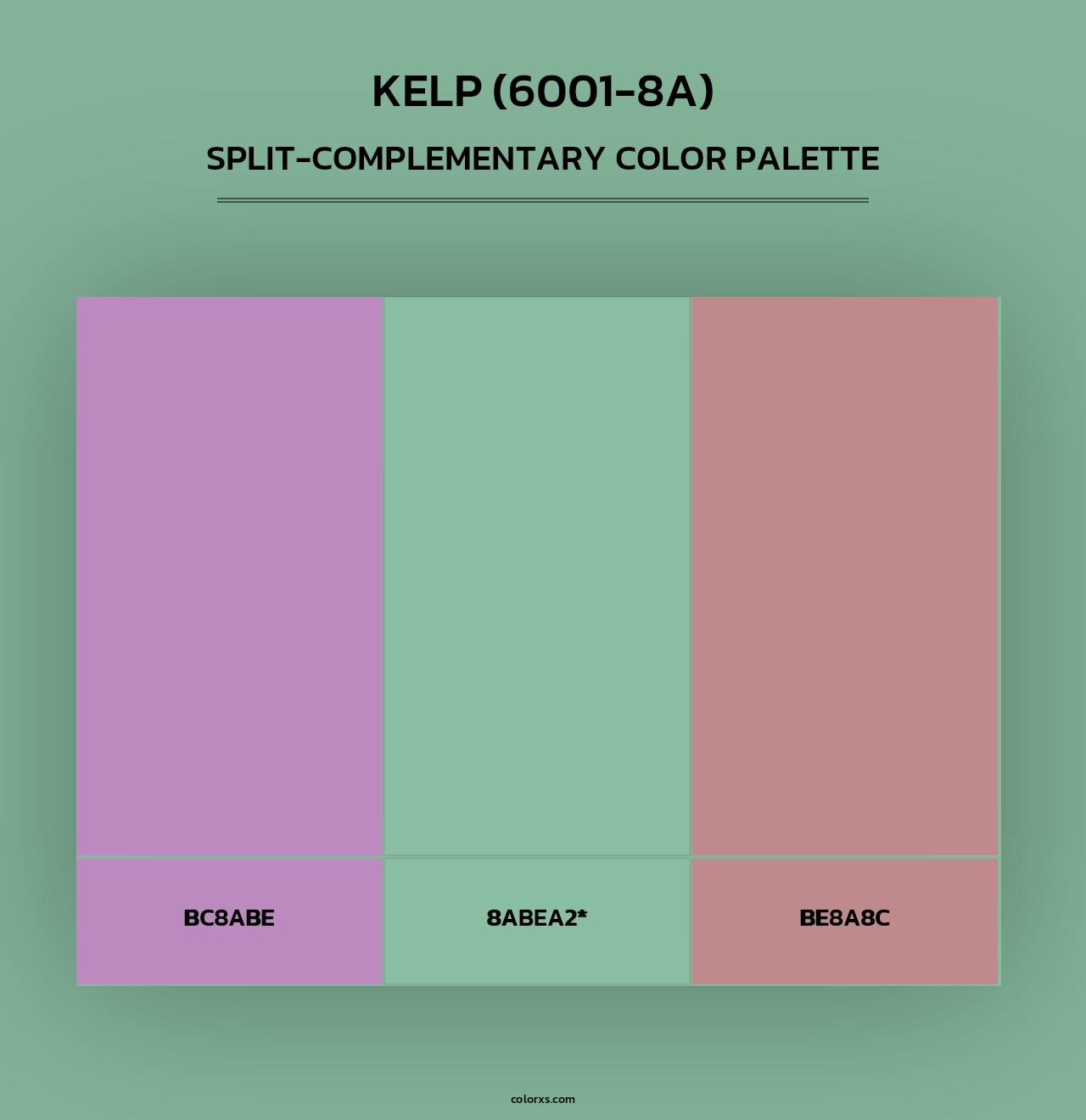 Kelp (6001-8A) - Split-Complementary Color Palette