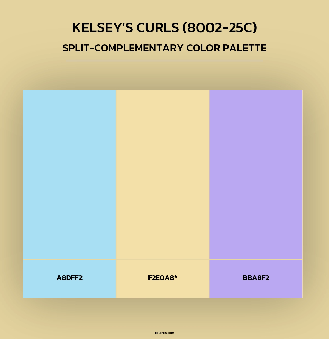 Kelsey's Curls (8002-25C) - Split-Complementary Color Palette