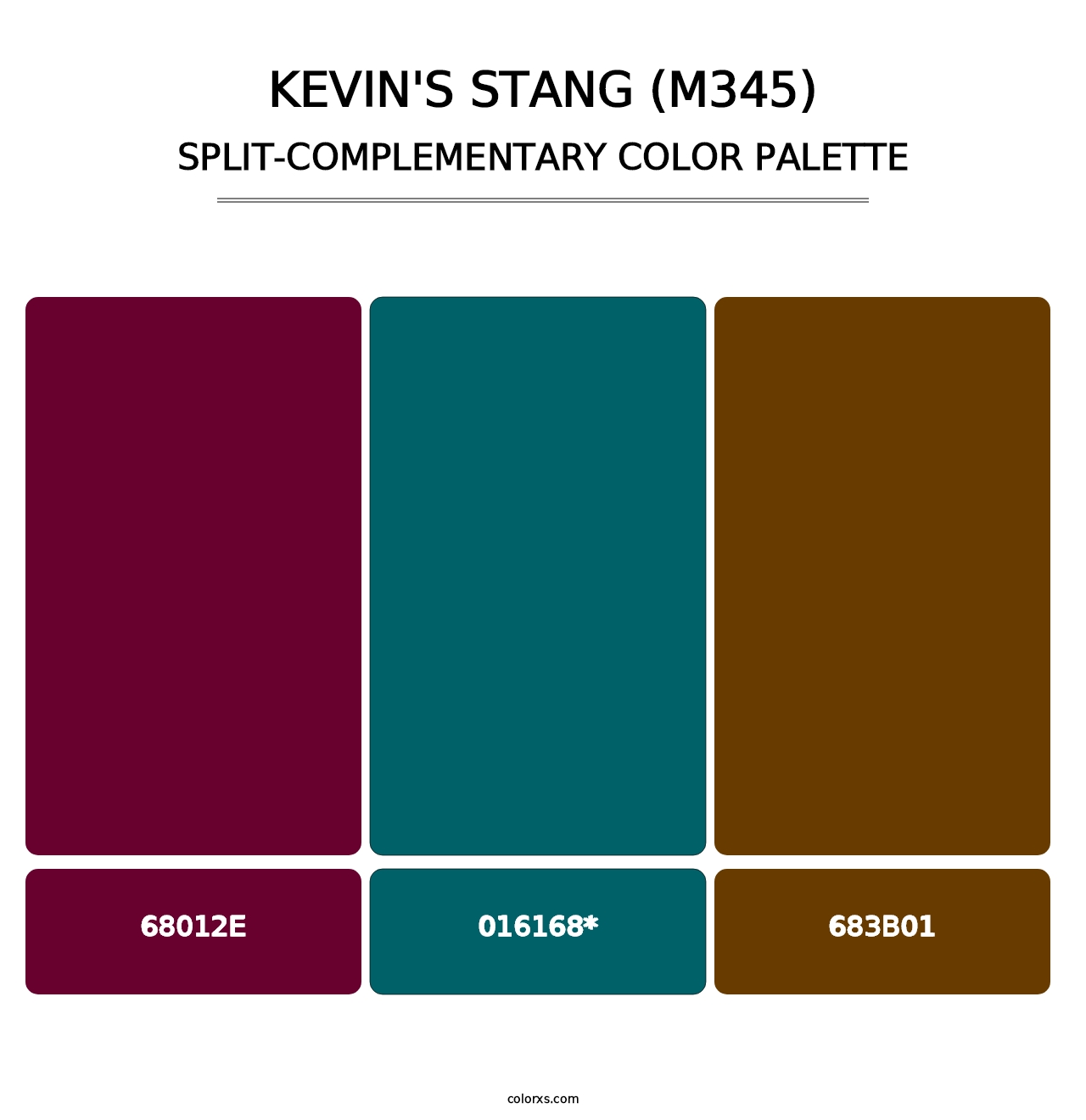 Kevin's Stang (M345) - Split-Complementary Color Palette