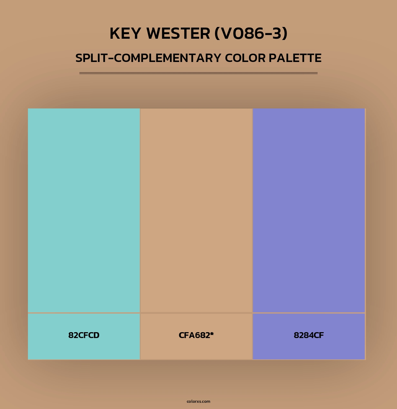 Key Wester (V086-3) - Split-Complementary Color Palette