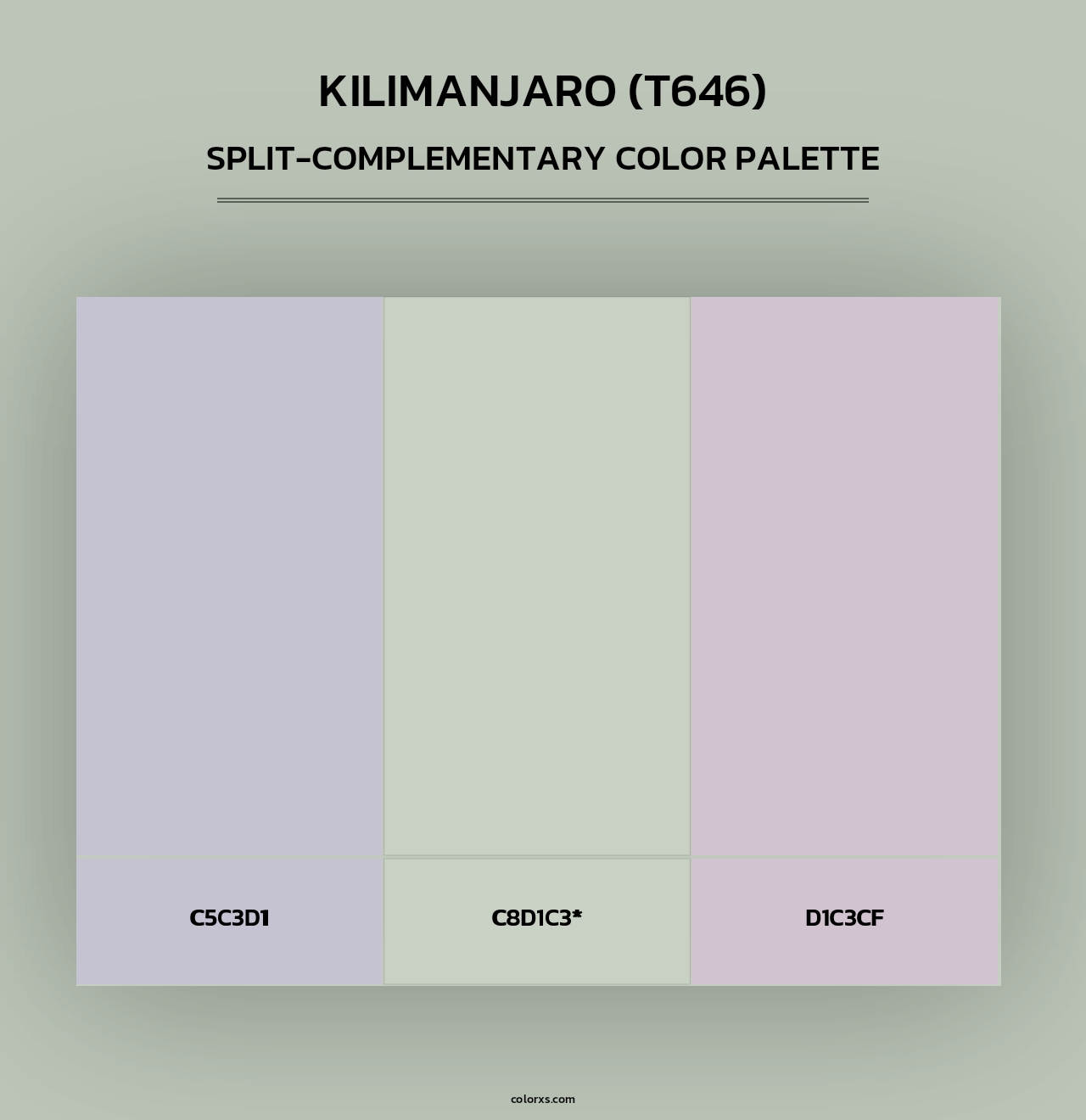 Kilimanjaro (T646) - Split-Complementary Color Palette