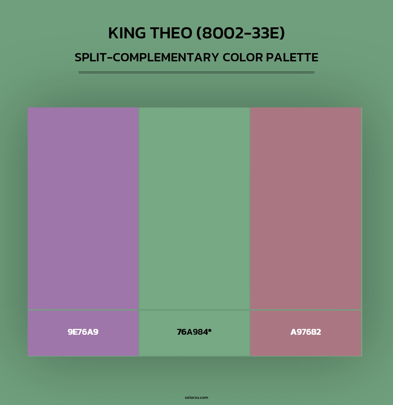 King Theo (8002-33E) - Split-Complementary Color Palette