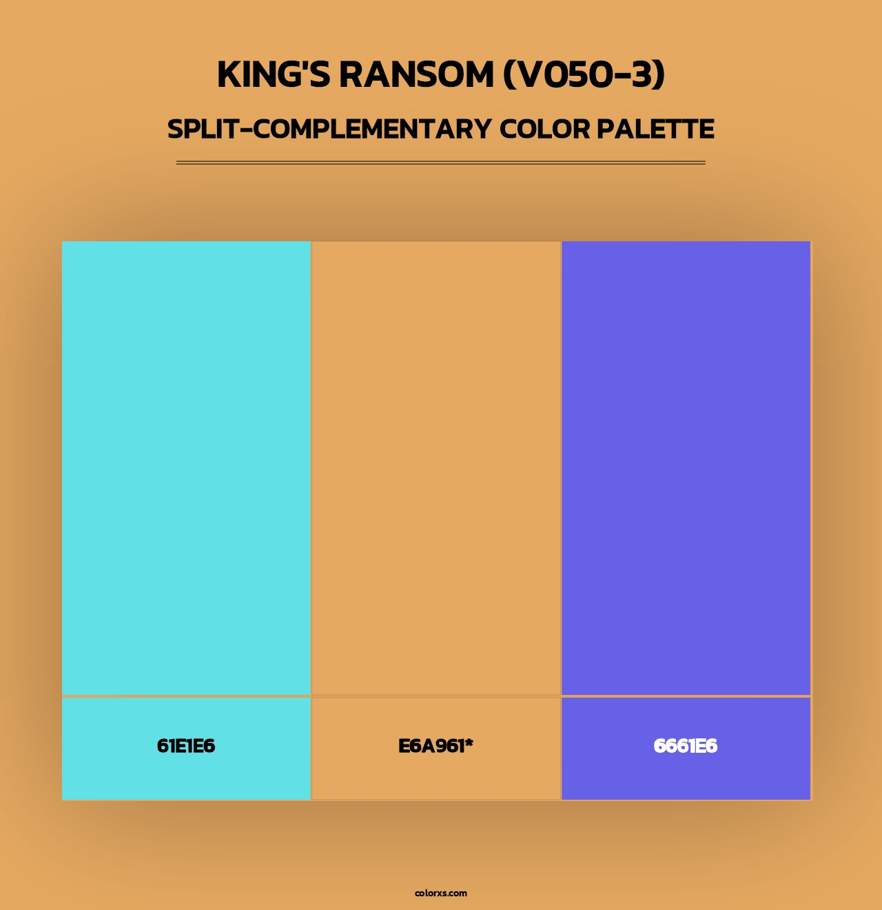 King's Ransom (V050-3) - Split-Complementary Color Palette