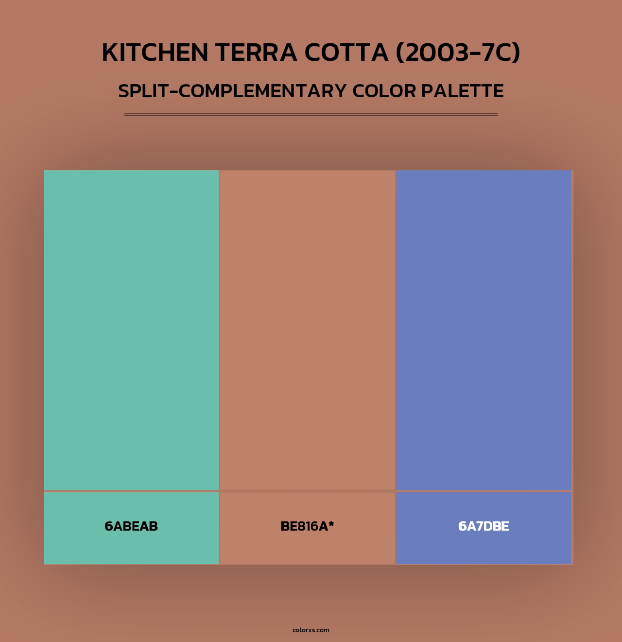 Kitchen Terra Cotta (2003-7C) - Split-Complementary Color Palette
