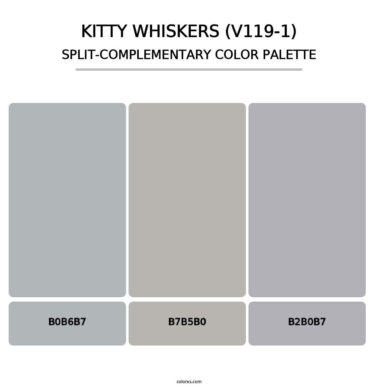 Kitty Whiskers (V119-1) - Split-Complementary Color Palette