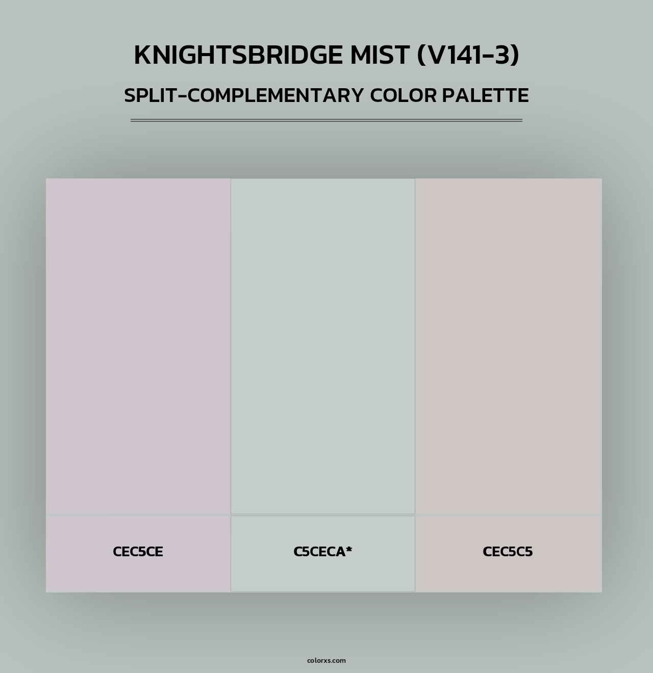 Knightsbridge Mist (V141-3) - Split-Complementary Color Palette