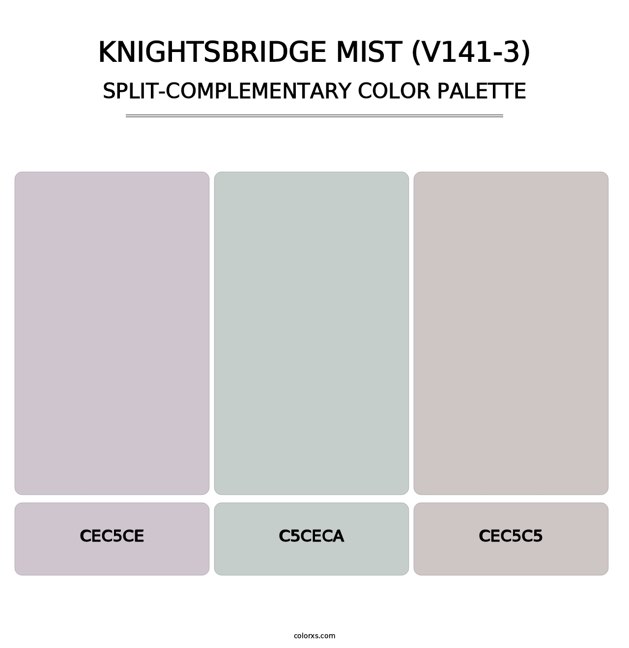 Knightsbridge Mist (V141-3) - Split-Complementary Color Palette