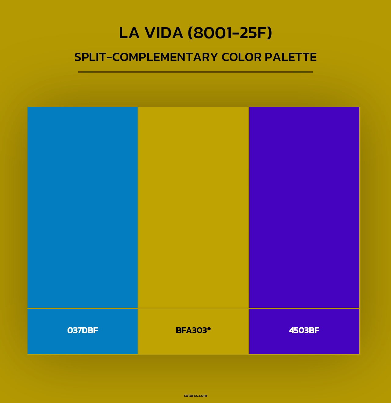 La Vida (8001-25F) - Split-Complementary Color Palette