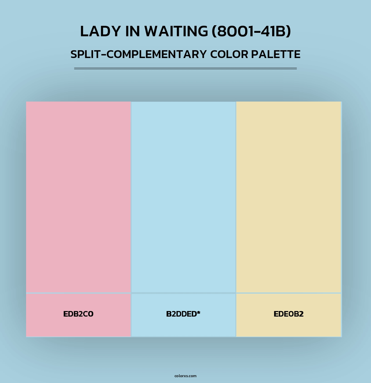Lady in Waiting (8001-41B) - Split-Complementary Color Palette