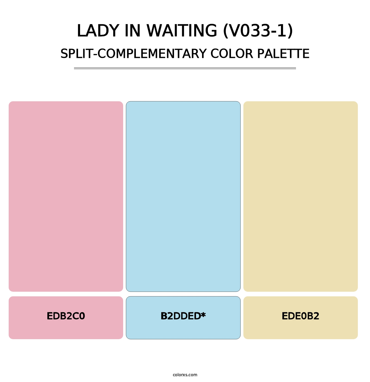 Lady in Waiting (V033-1) - Split-Complementary Color Palette