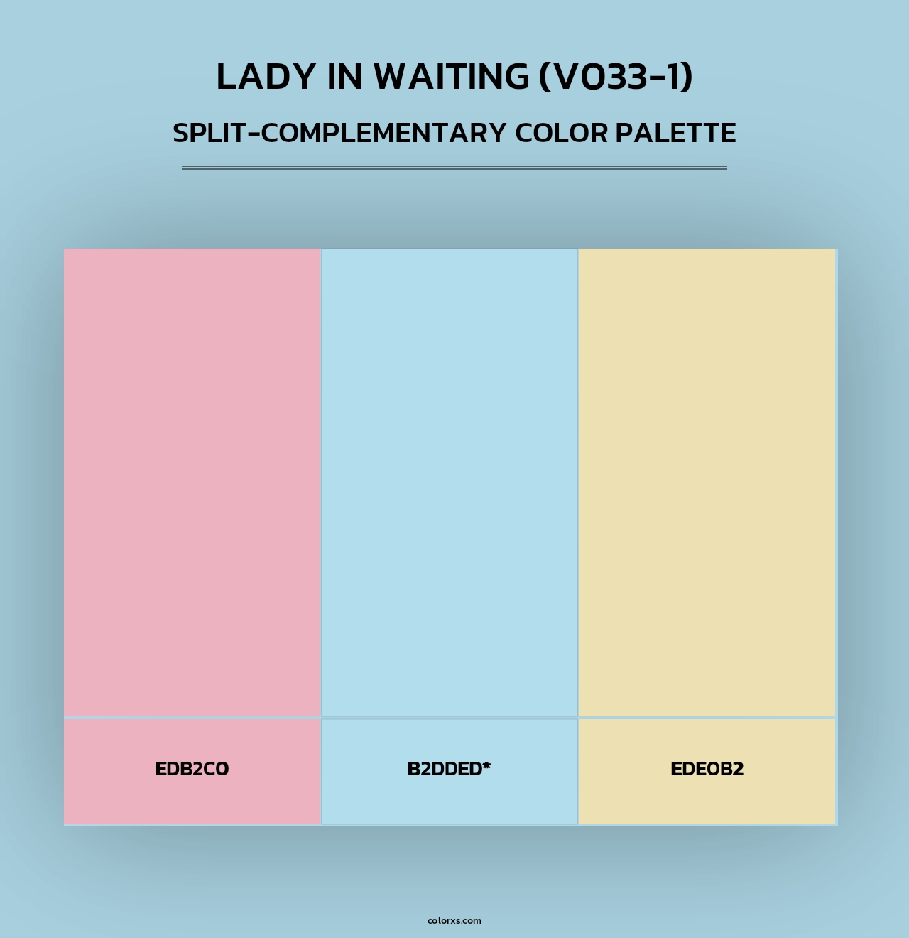 Lady in Waiting (V033-1) - Split-Complementary Color Palette