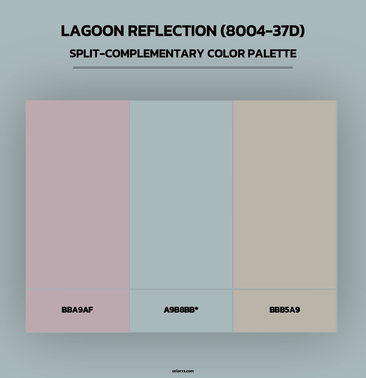 Lagoon Reflection (8004-37D) - Split-Complementary Color Palette