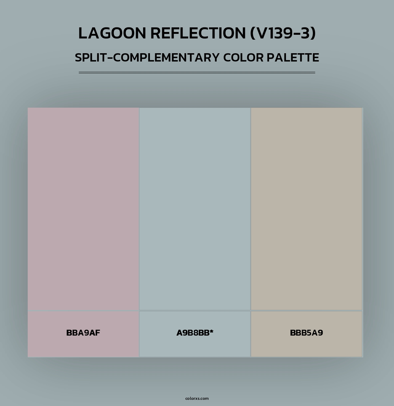 Lagoon Reflection (V139-3) - Split-Complementary Color Palette