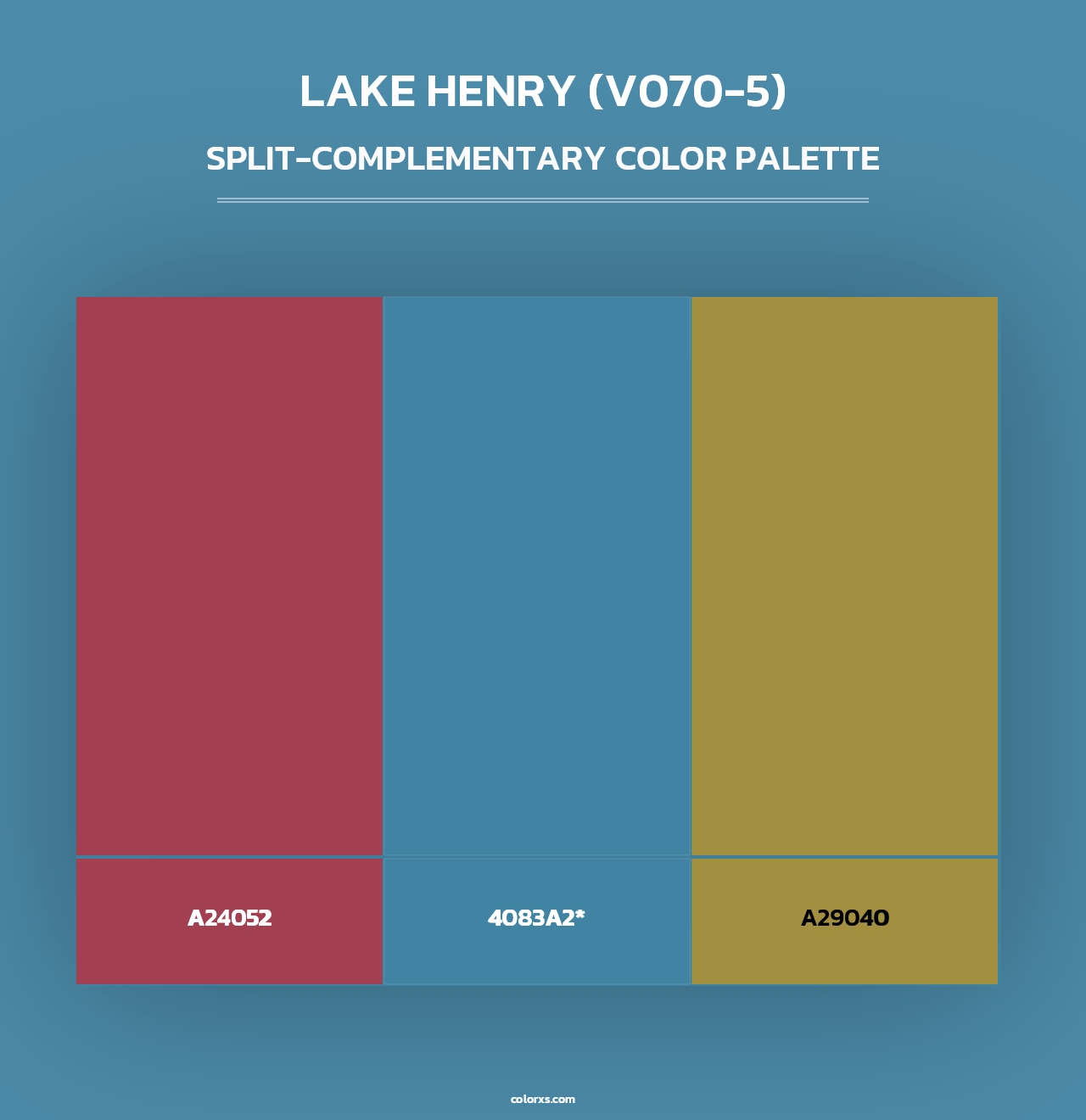 Lake Henry (V070-5) - Split-Complementary Color Palette