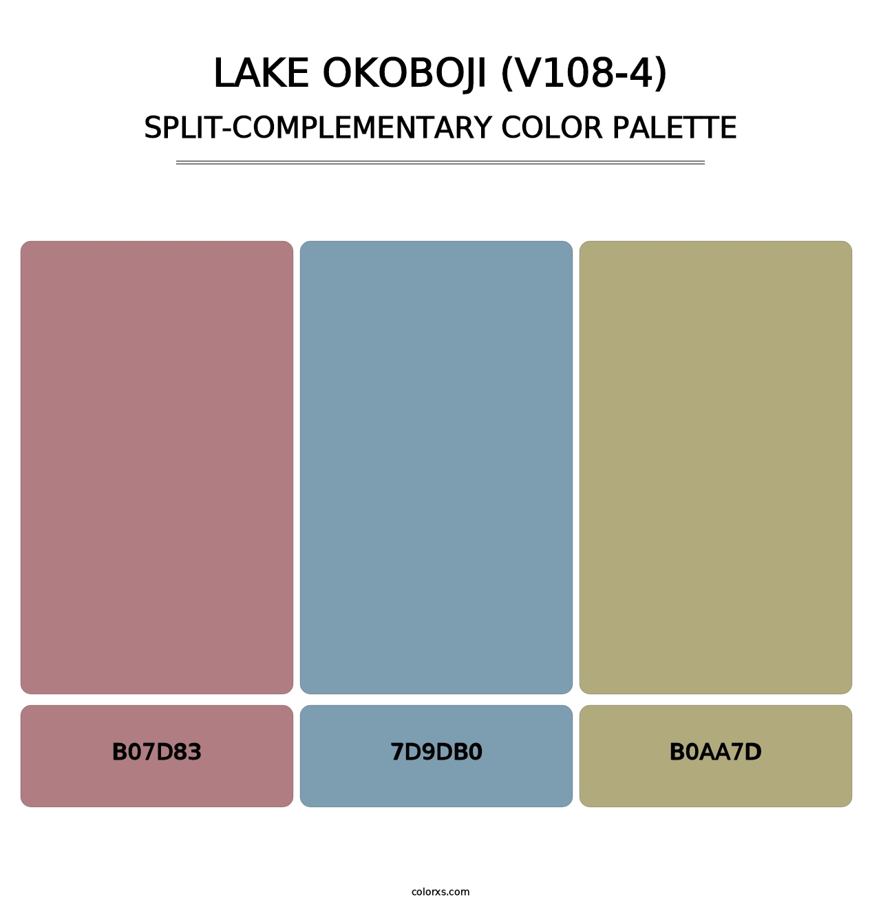 Lake Okoboji (V108-4) - Split-Complementary Color Palette