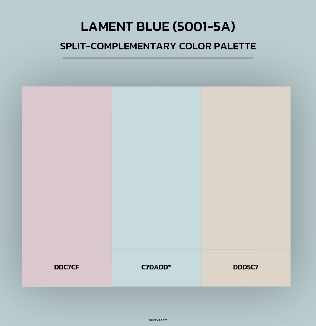 Lament Blue (5001-5A) - Split-Complementary Color Palette