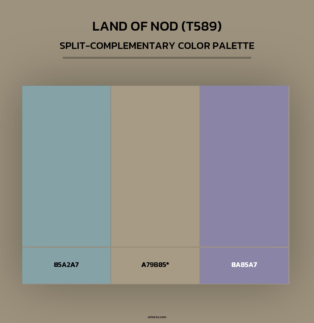 Land of Nod (T589) - Split-Complementary Color Palette