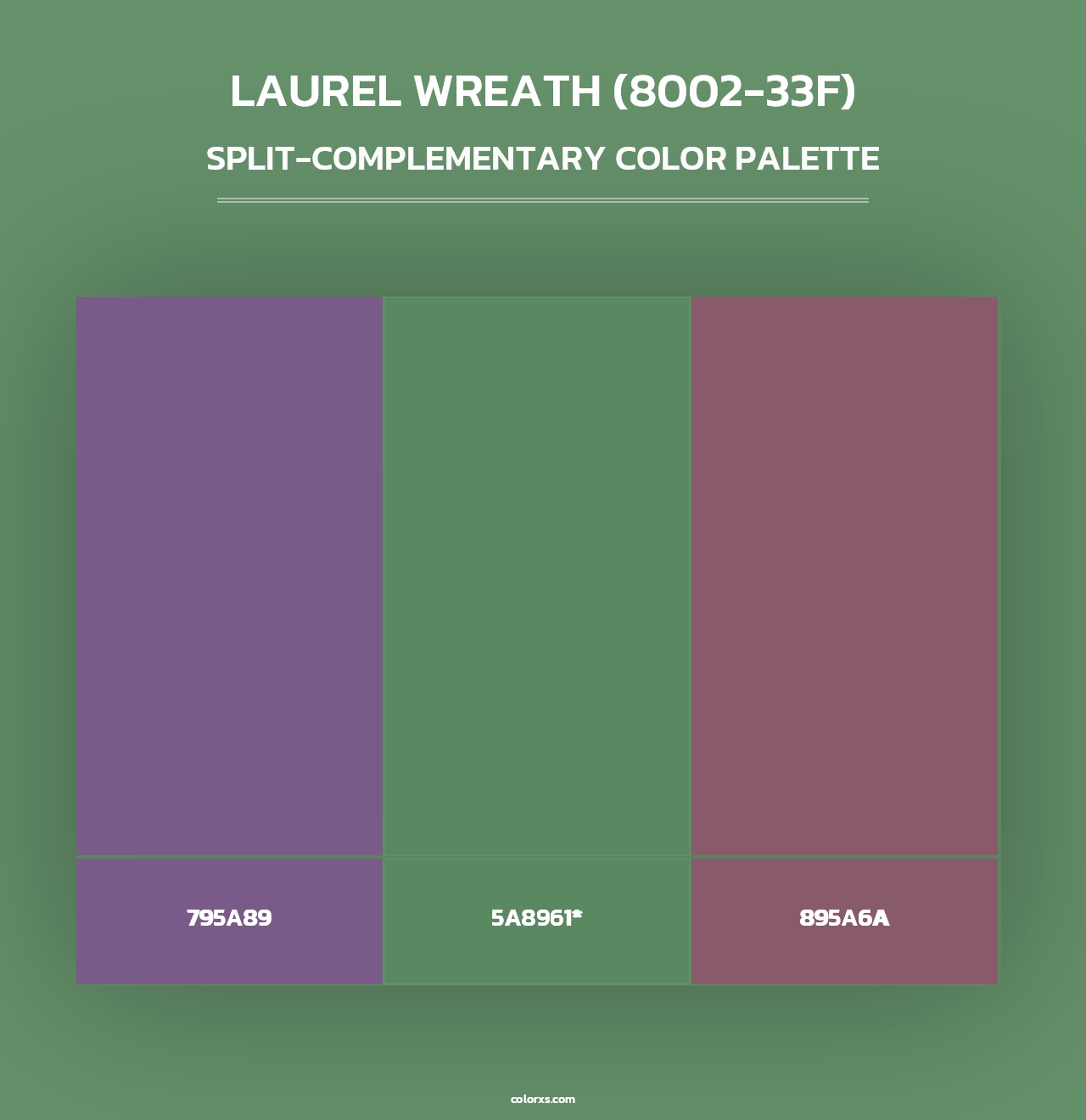 Laurel Wreath (8002-33F) - Split-Complementary Color Palette