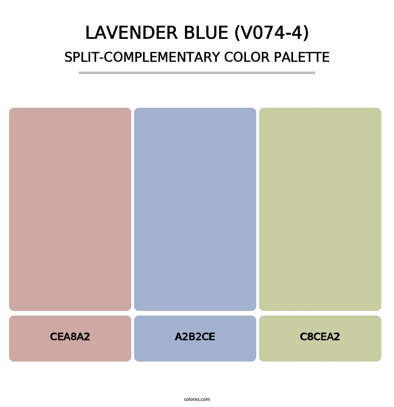 Lavender Blue (V074-4) - Split-Complementary Color Palette