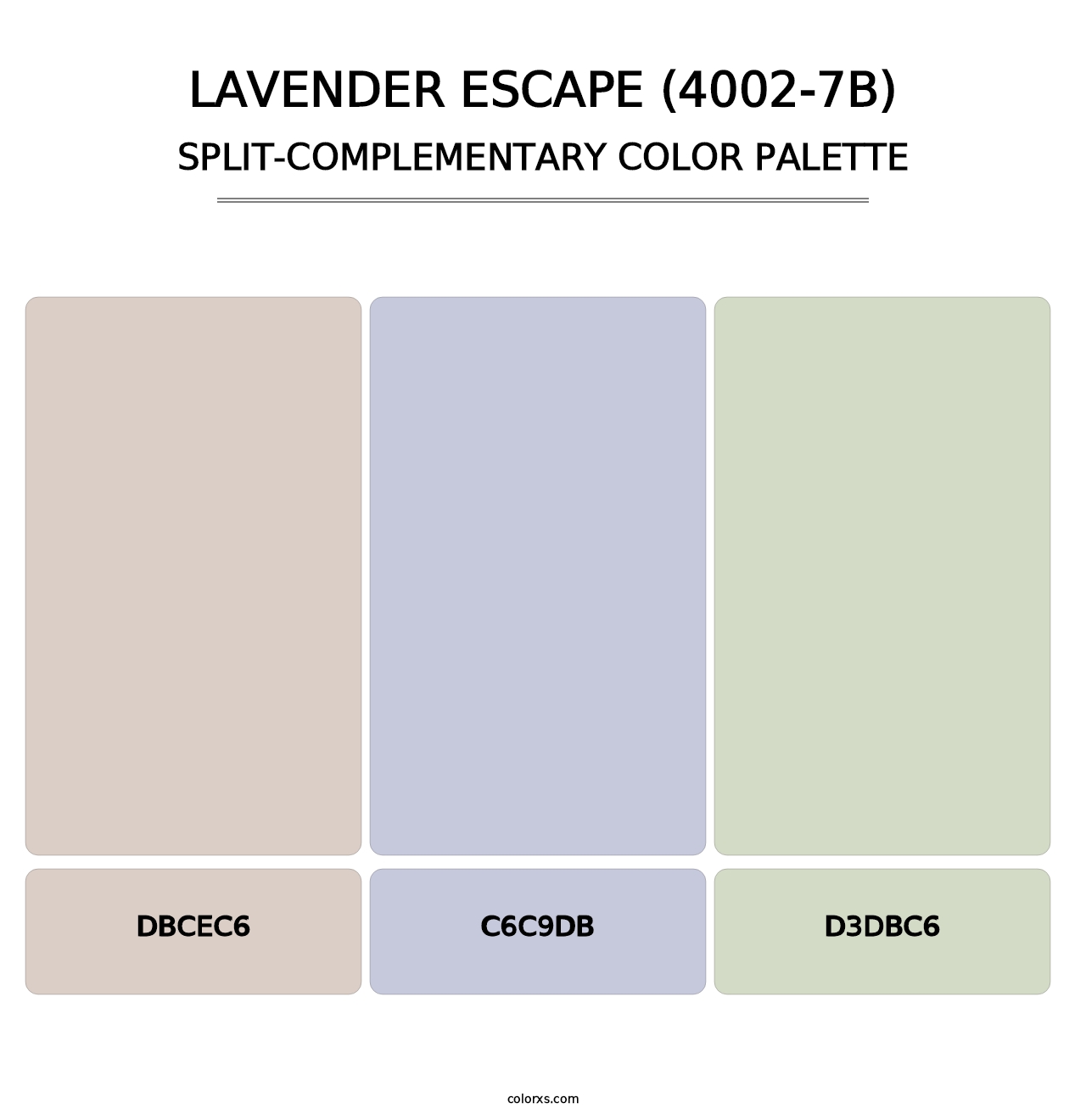 Lavender Escape (4002-7B) - Split-Complementary Color Palette