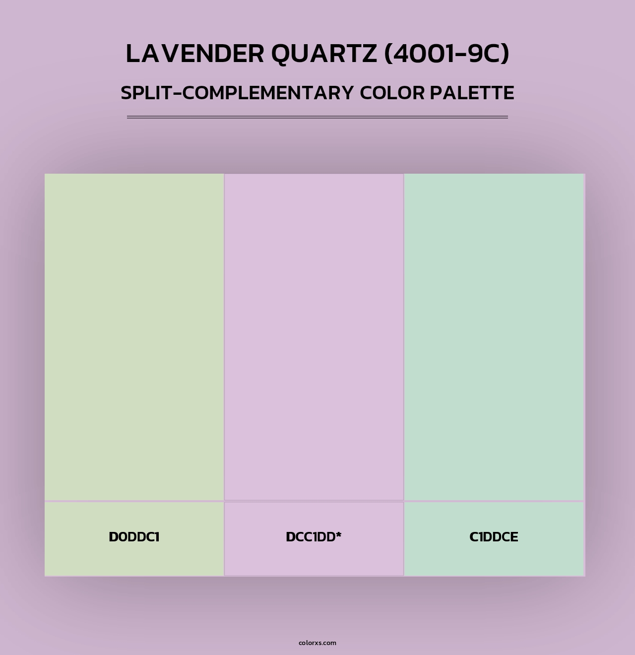 Lavender Quartz (4001-9C) - Split-Complementary Color Palette