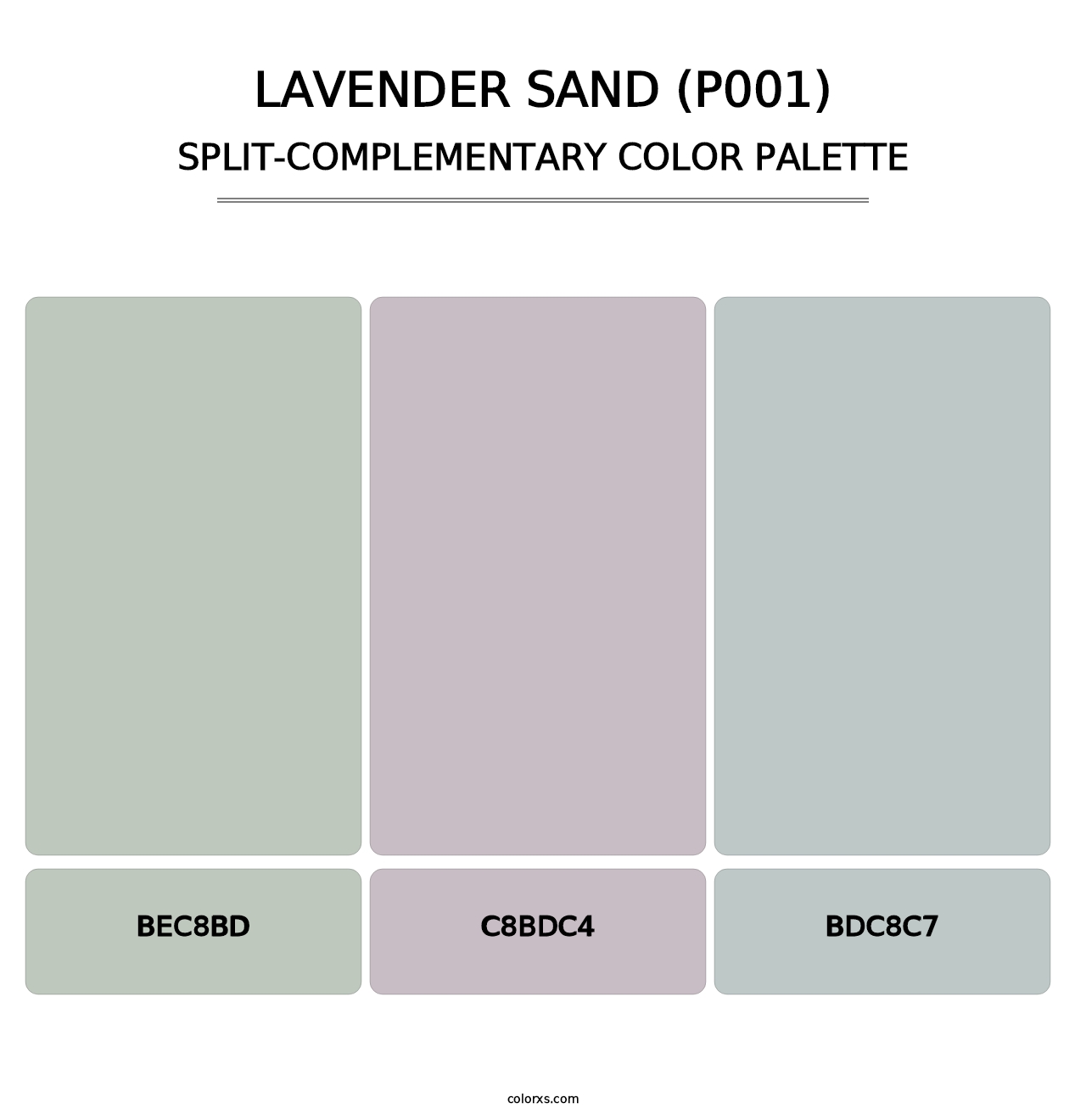Lavender Sand (P001) - Split-Complementary Color Palette