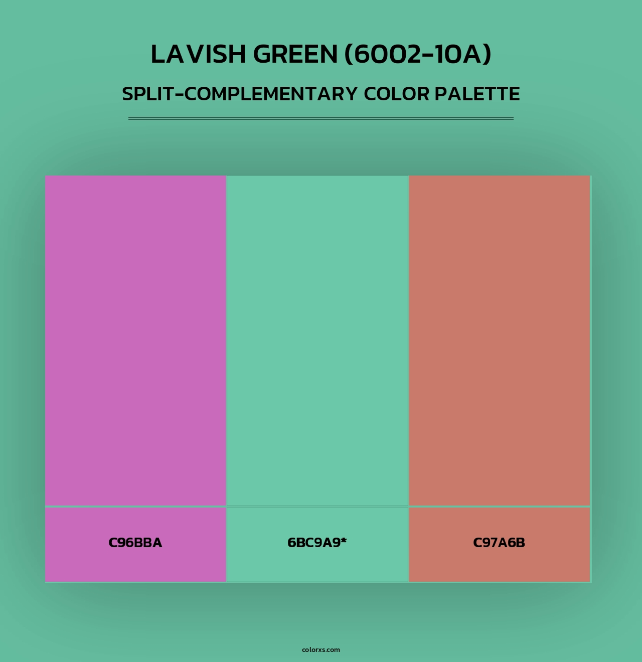 Lavish Green (6002-10A) - Split-Complementary Color Palette