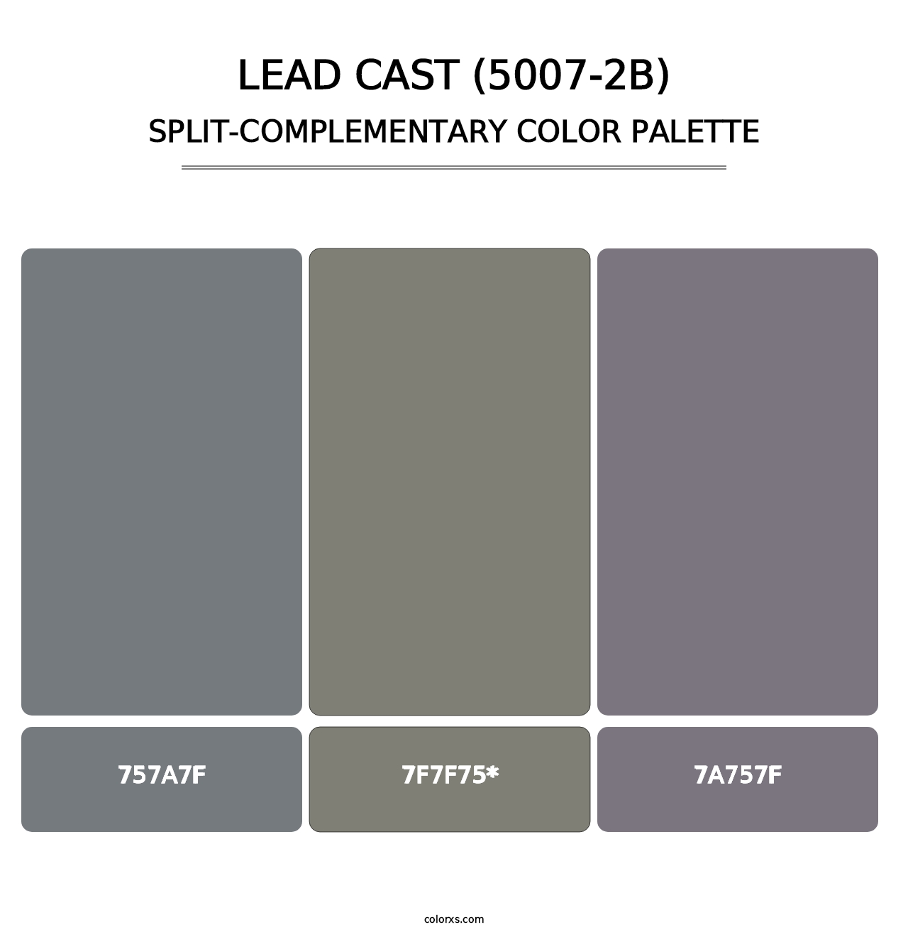 Lead Cast (5007-2B) - Split-Complementary Color Palette