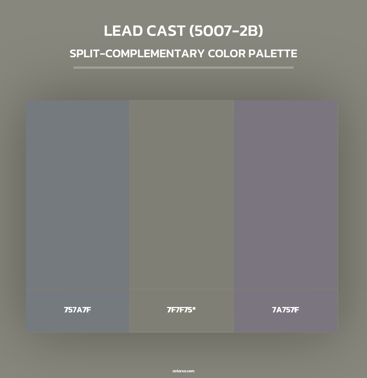 Lead Cast (5007-2B) - Split-Complementary Color Palette