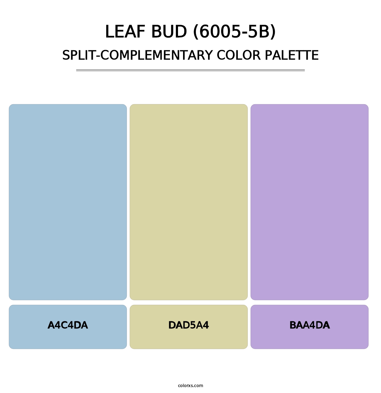 Leaf Bud (6005-5B) - Split-Complementary Color Palette