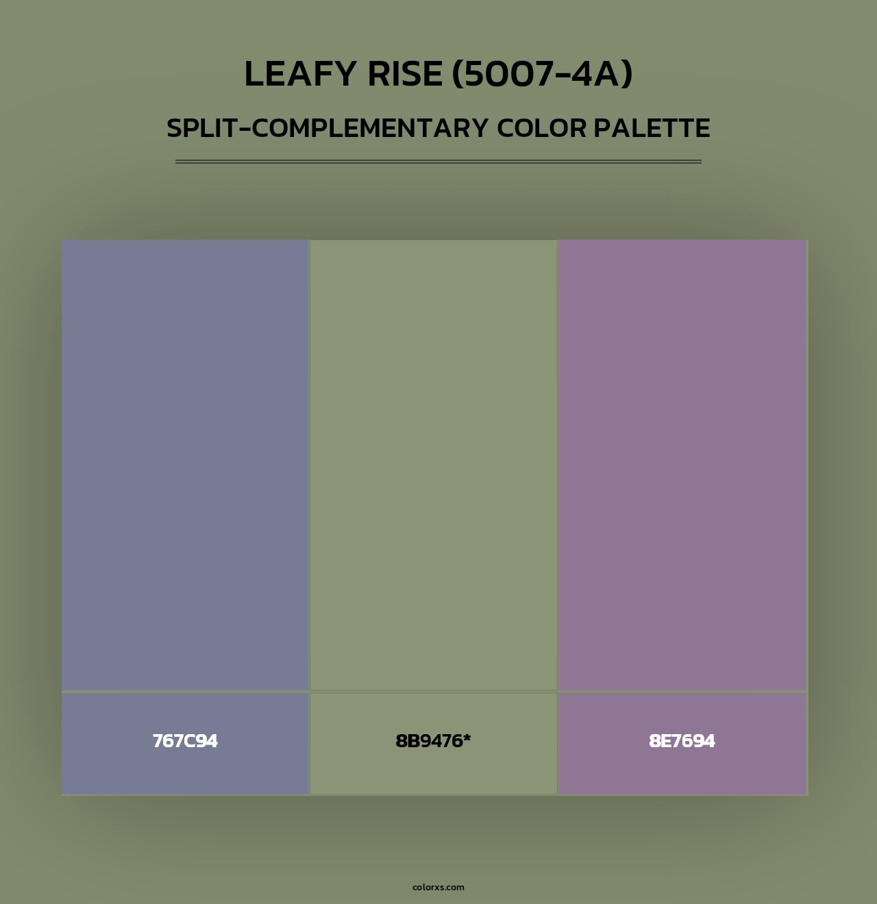 Leafy Rise (5007-4A) - Split-Complementary Color Palette