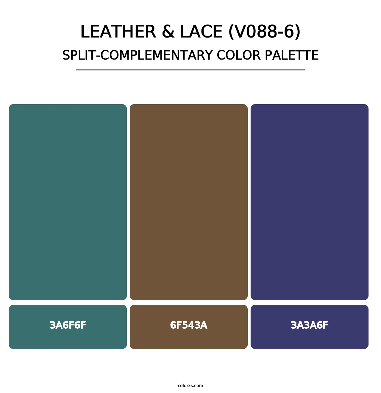 Leather & Lace (V088-6) - Split-Complementary Color Palette