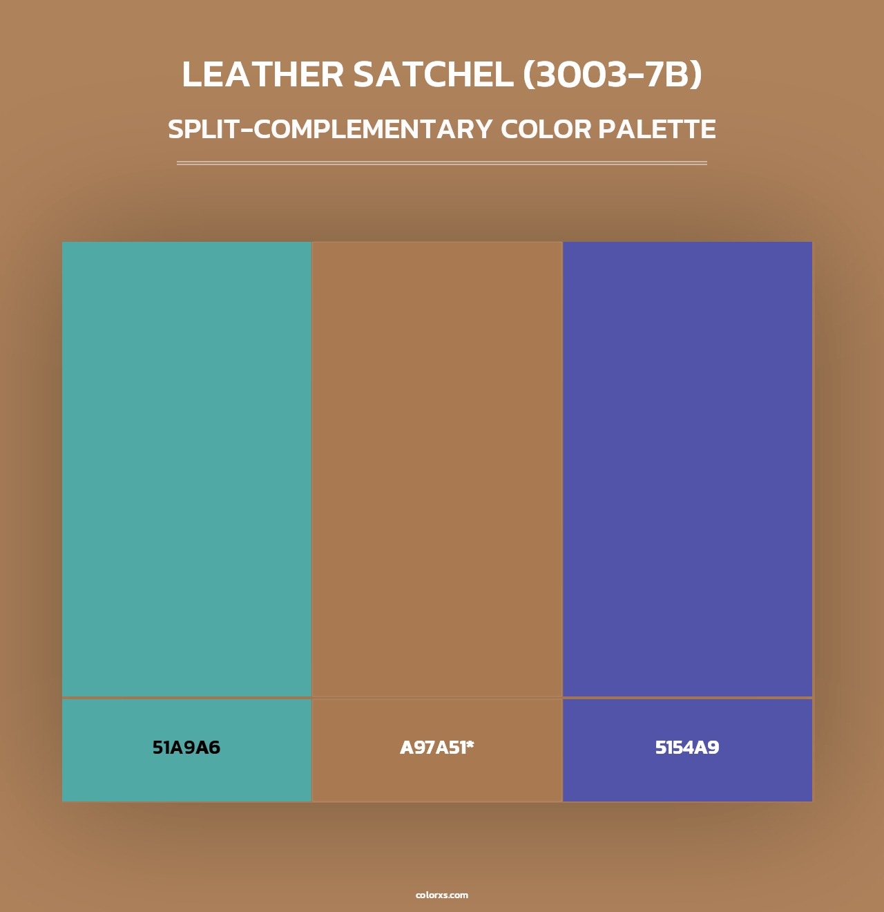 Leather Satchel (3003-7B) - Split-Complementary Color Palette