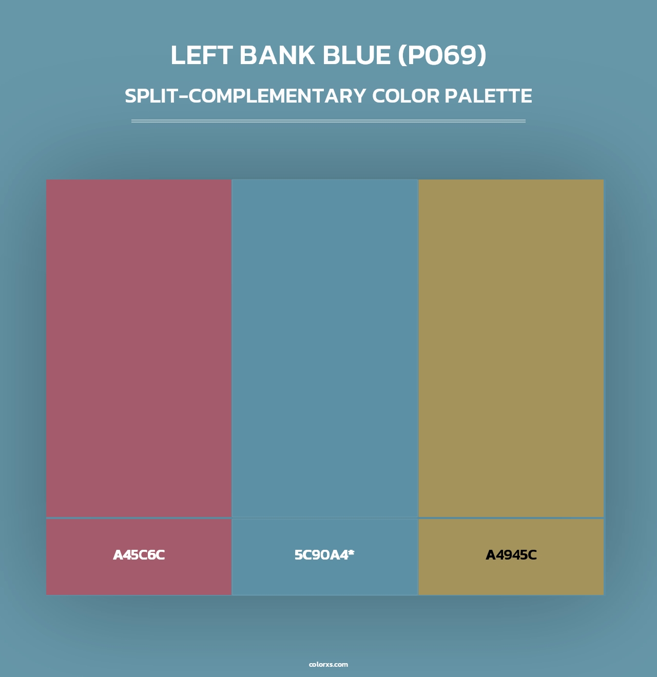 Left Bank Blue (P069) - Split-Complementary Color Palette
