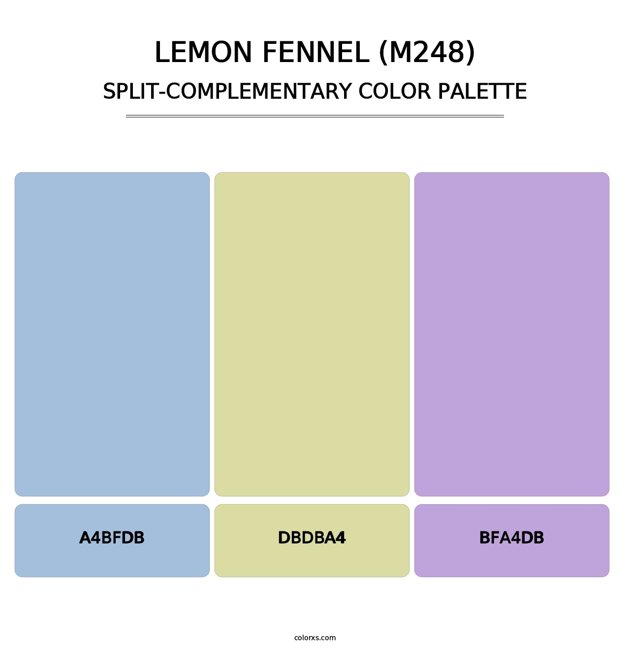 Lemon Fennel (M248) - Split-Complementary Color Palette
