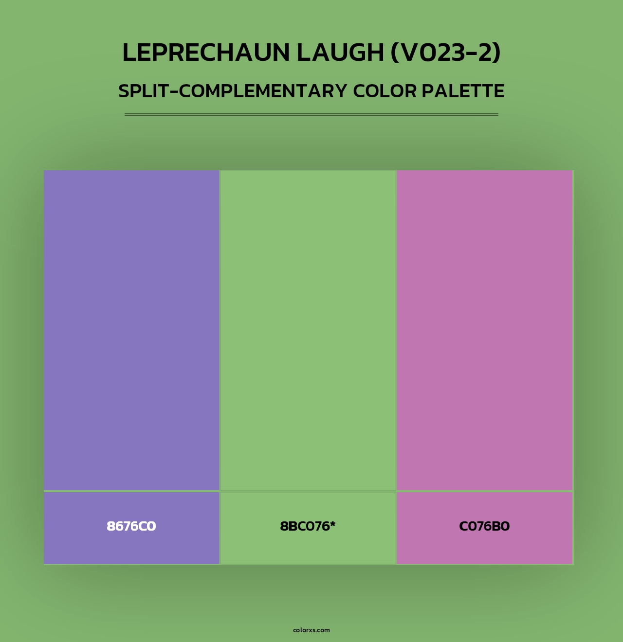 Leprechaun Laugh (V023-2) - Split-Complementary Color Palette