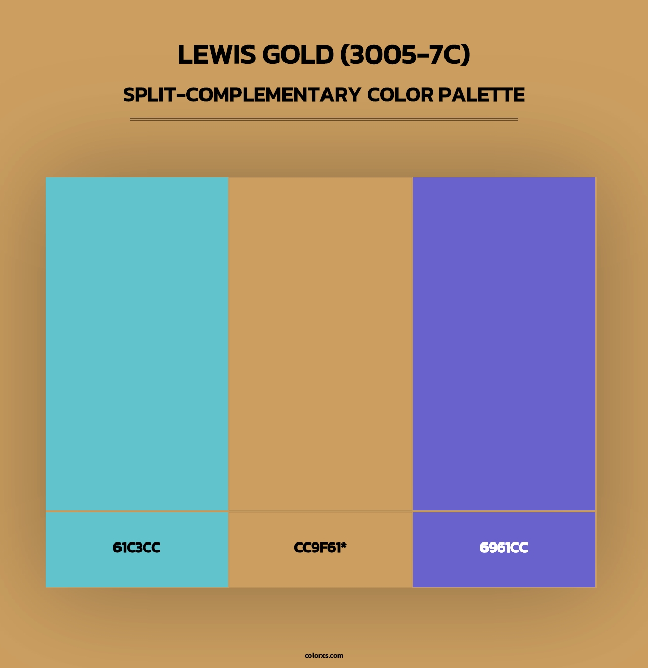 Lewis Gold (3005-7C) - Split-Complementary Color Palette