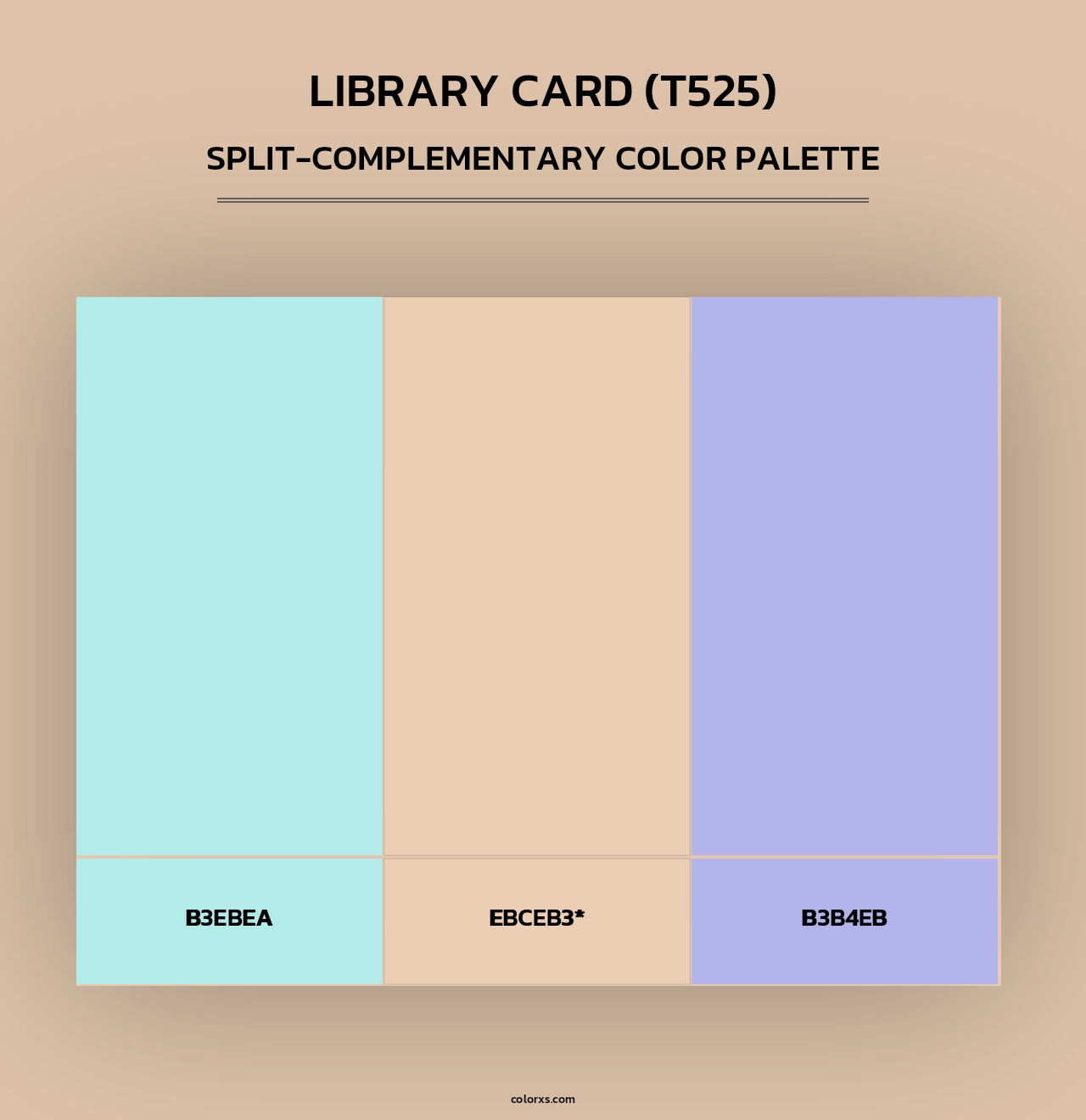 Library Card (T525) - Split-Complementary Color Palette