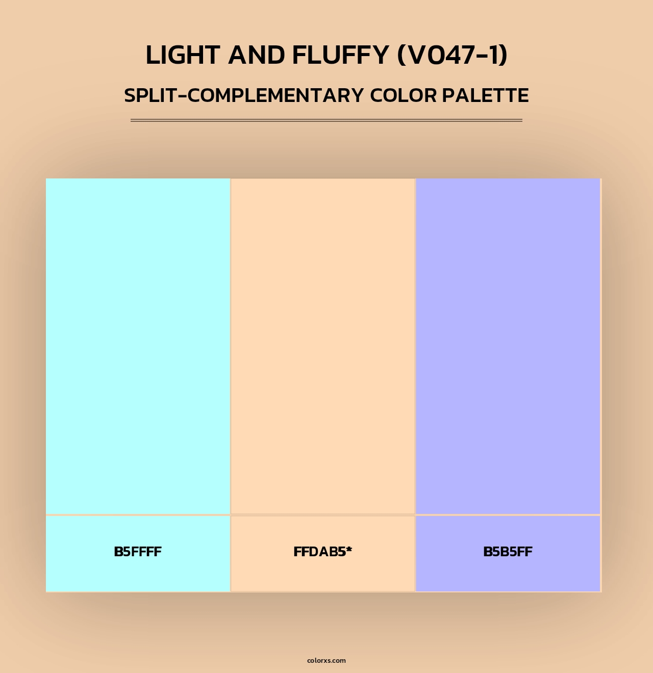 Light and Fluffy (V047-1) - Split-Complementary Color Palette
