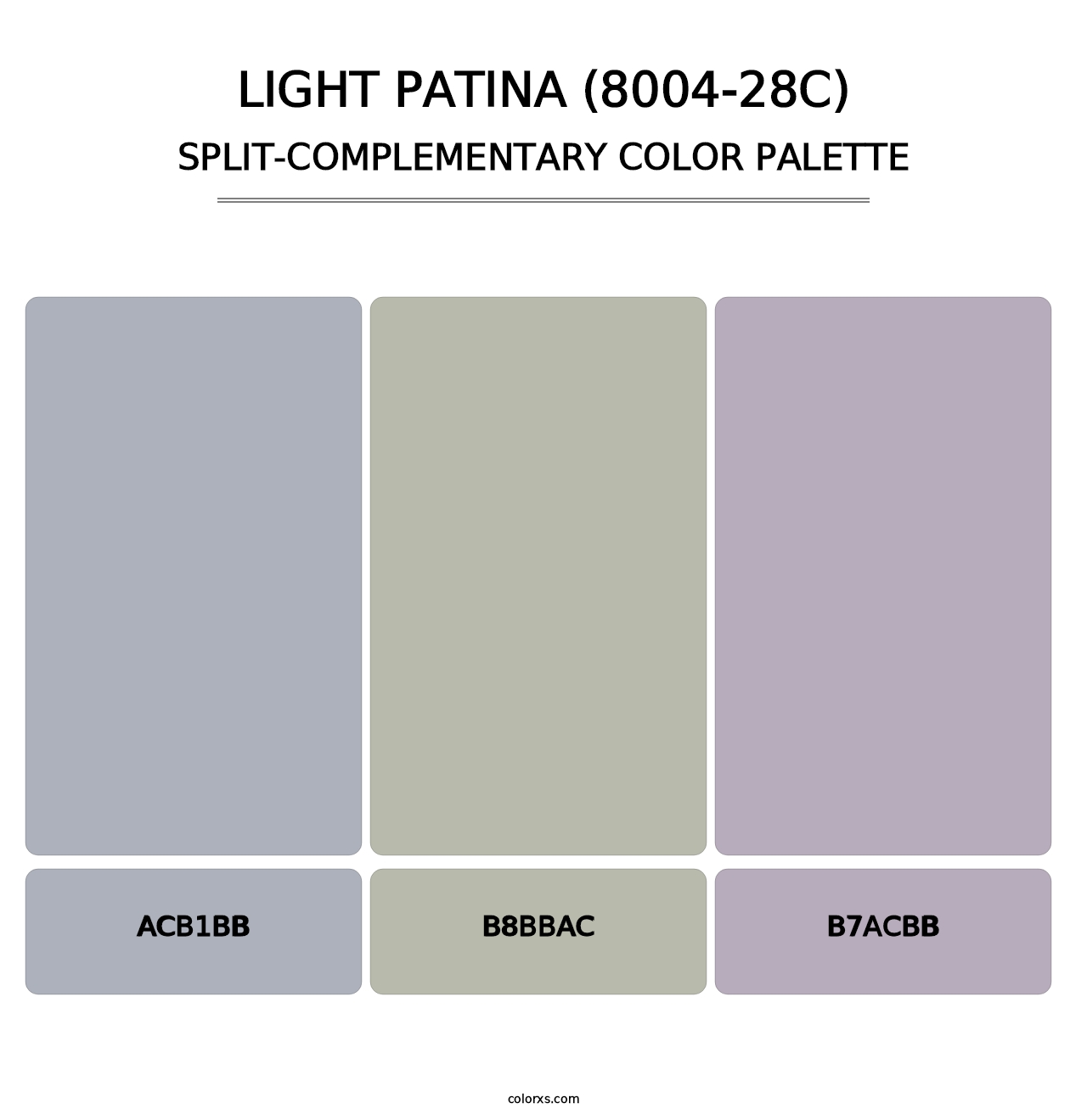 Light Patina (8004-28C) - Split-Complementary Color Palette