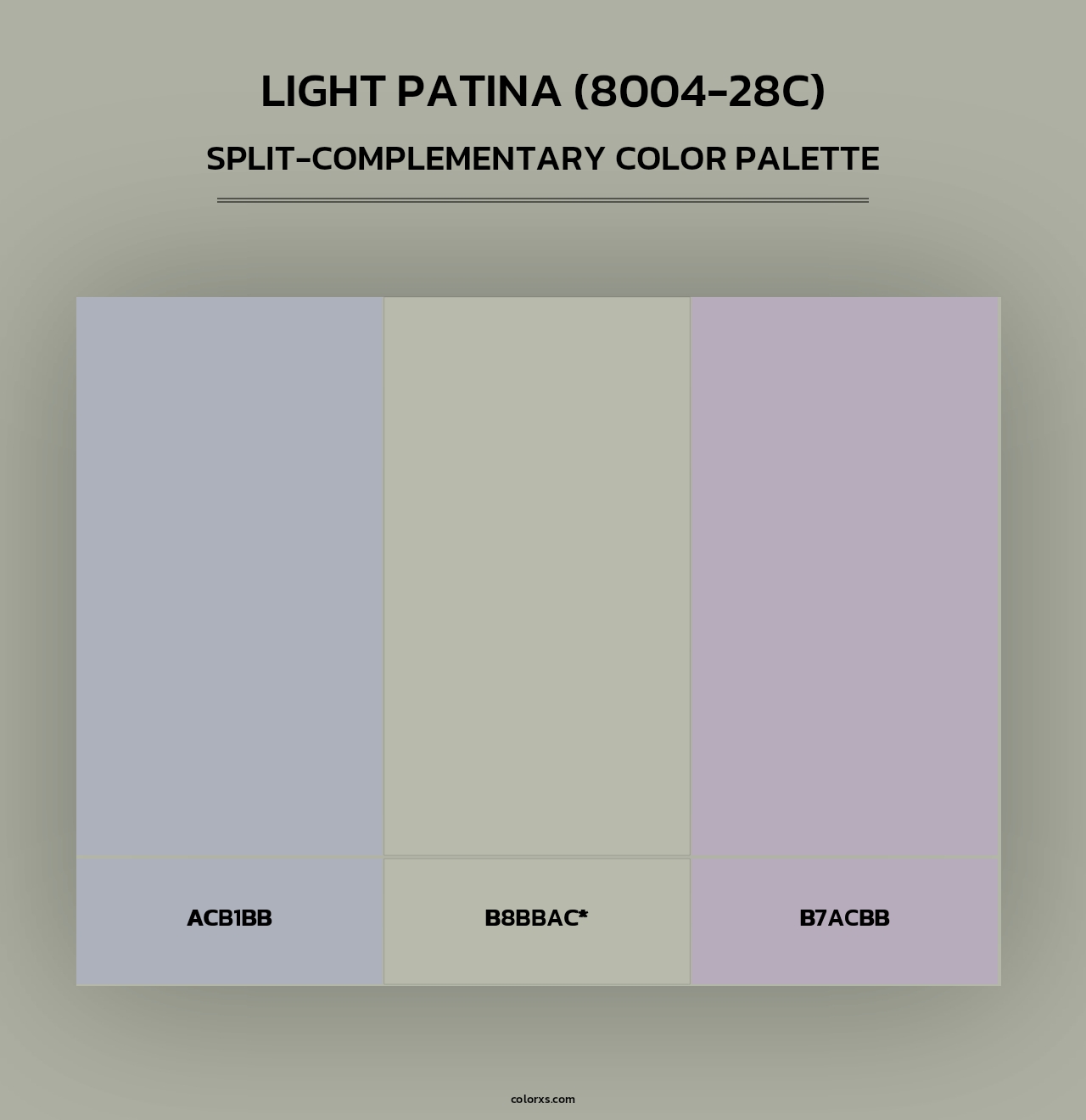 Light Patina (8004-28C) - Split-Complementary Color Palette